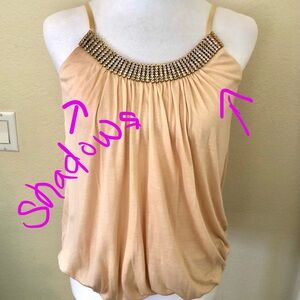 Phanuel Cream Embellished Camisole Top